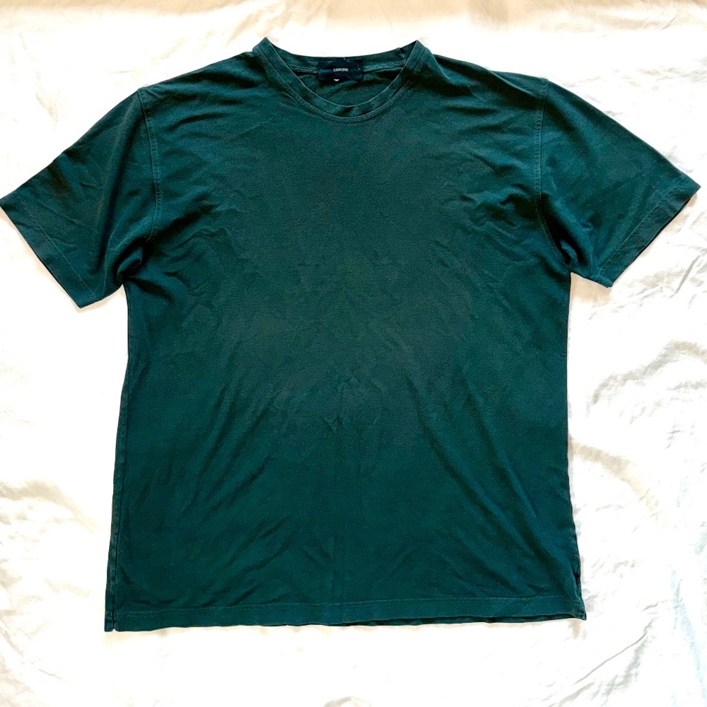 Zanone Men's T-shirt Dark Green Italian Men's size 52